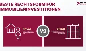 Vergleich: Privat vs. GmbH für Immobilieninvestitionen. Erfahren Sie, wie Sie mit der richtigen Rechtsform Steuern sparen.