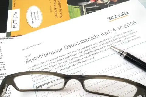 Bestellformular für eine SCHUFA-Datenübersicht. Sie erhalten diese schufa einmal im Jahr kostenlos.