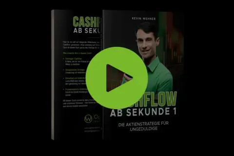 Buchcover "Cashflow ab Sekunde 1" von Kevin Wehner. Erklärt die Bedeutung von Cashflow für Anleger.