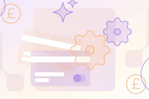 Kreditkarten, Währungssymbole und Zahnräder deuten auf einen effizienten **payment processor** hin, der Transaktionen vereinfacht.